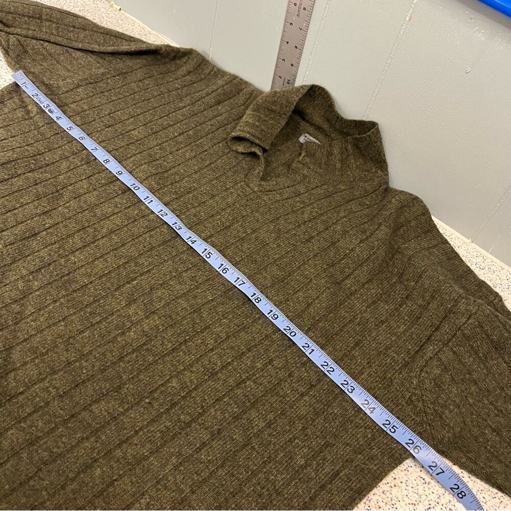 Vintage Structure Lambswool Collared Fisherman Sweater Green Men’s Size XL - Picture 8 of 10